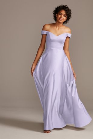off the shoulder bridesmaid dress